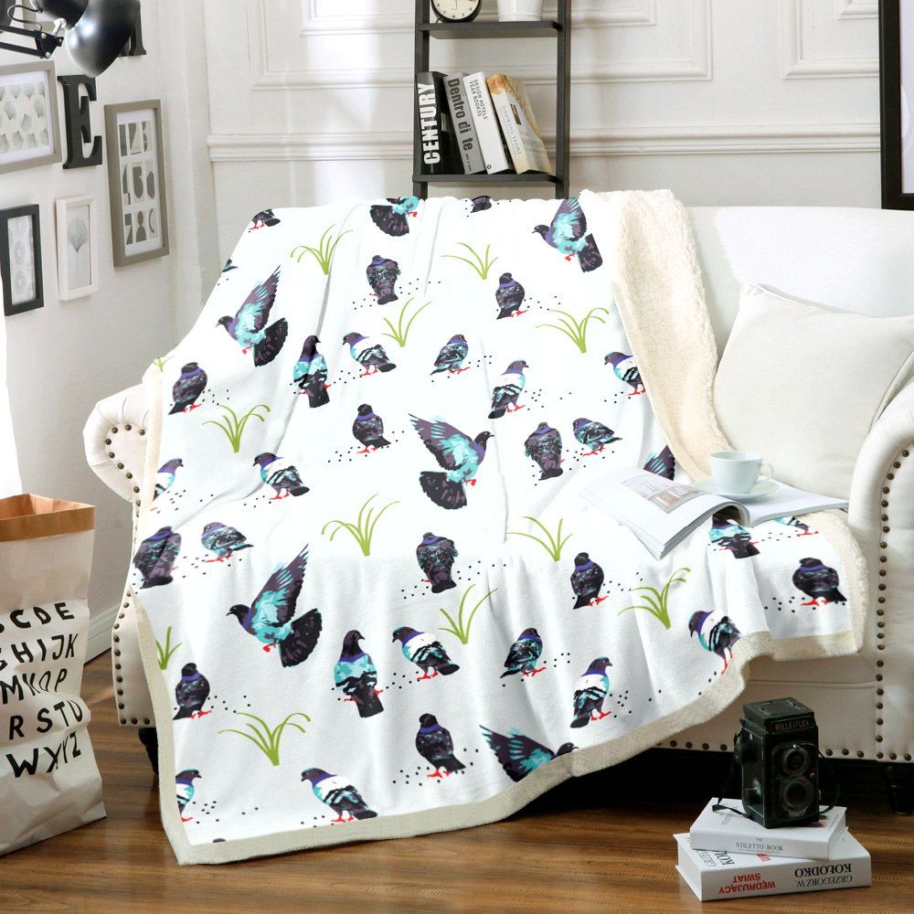 Pigeon Park Sherpa Fleece Blanket