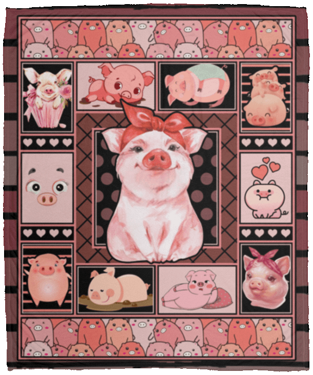 Pigs 3d Just A Girl Who Loves Pigs Sherpa Fleece Blanket