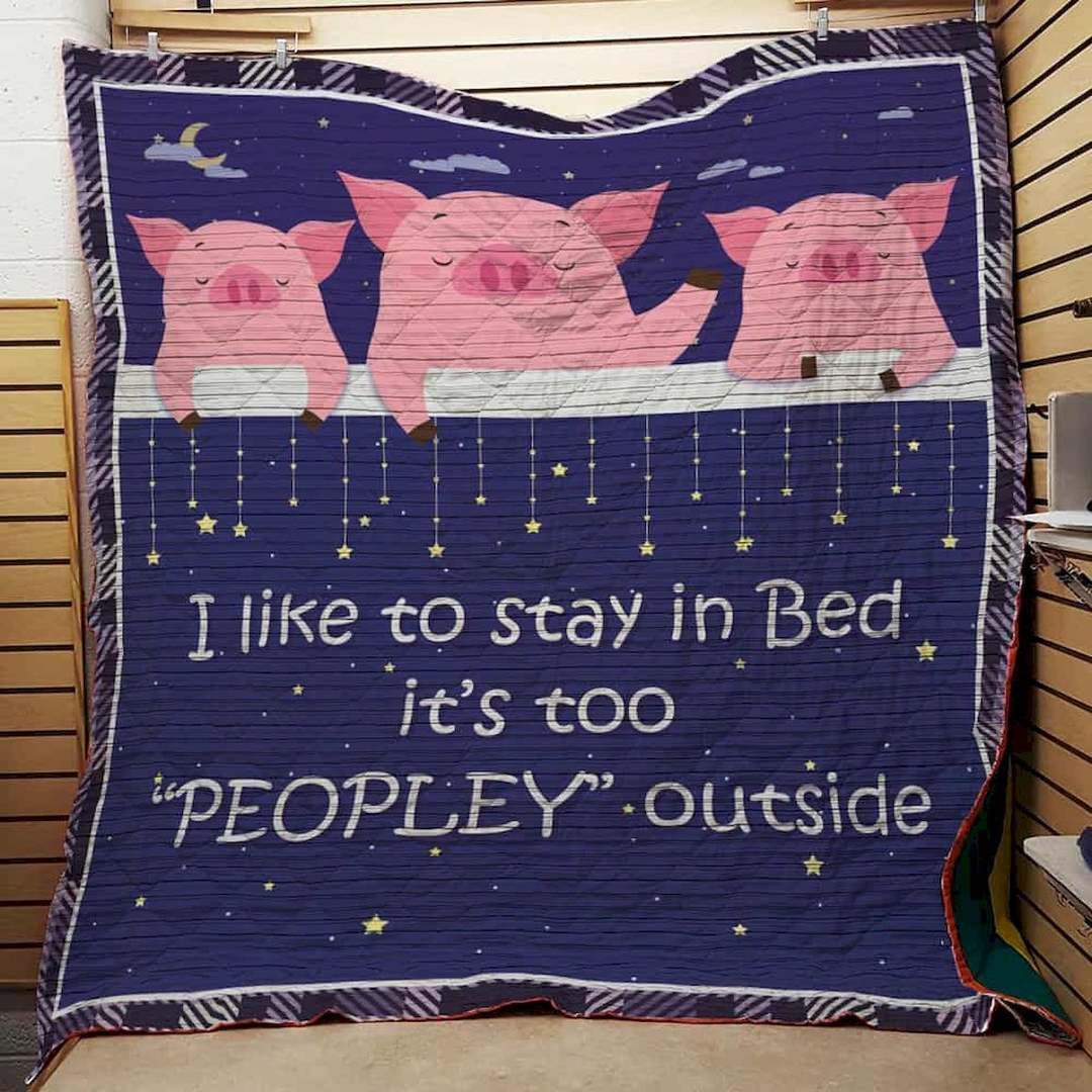 Pigs In Bed CLD280660 Quilt Blanket