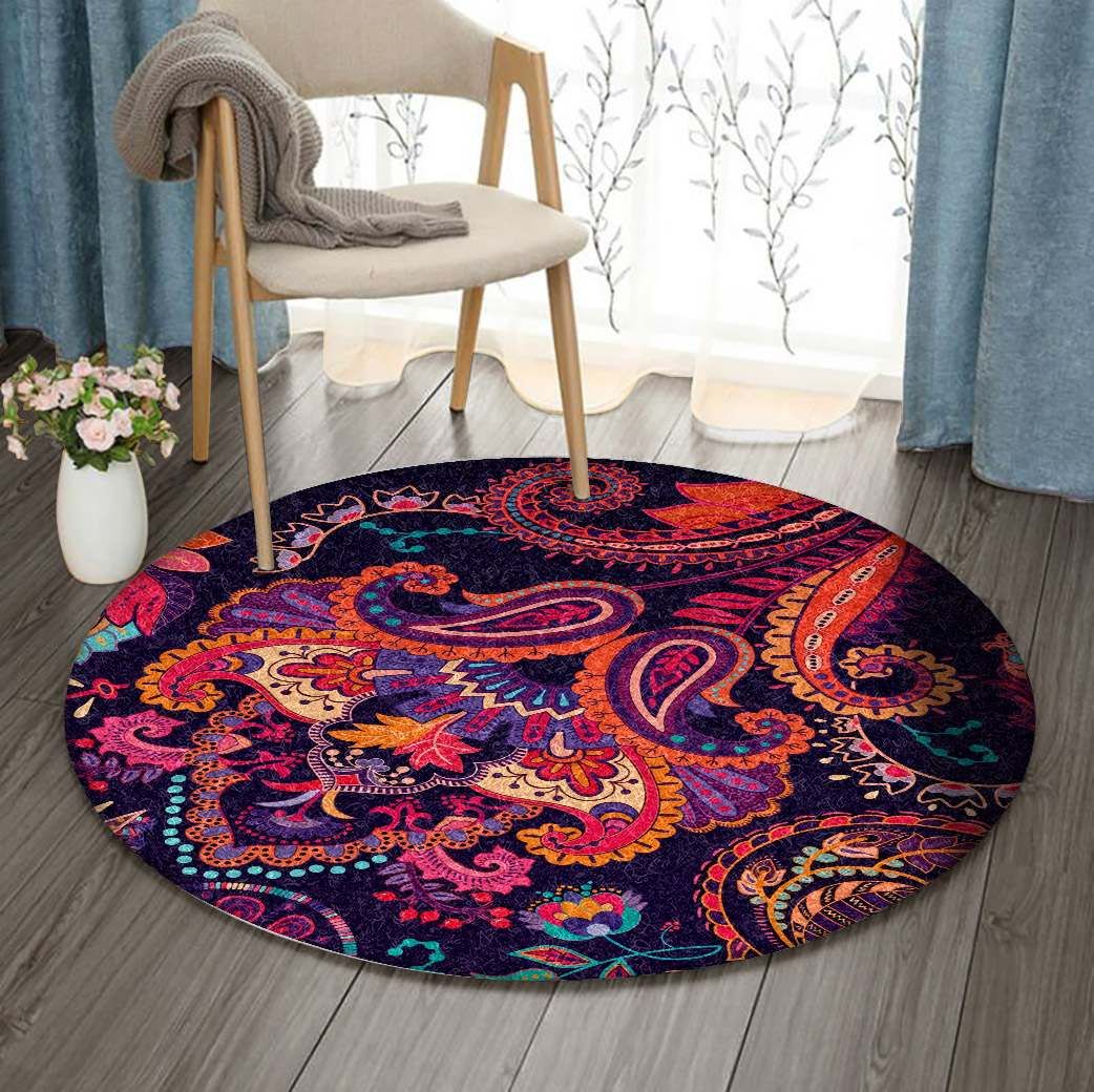 Pikkme Funky Tribal Round Carpet