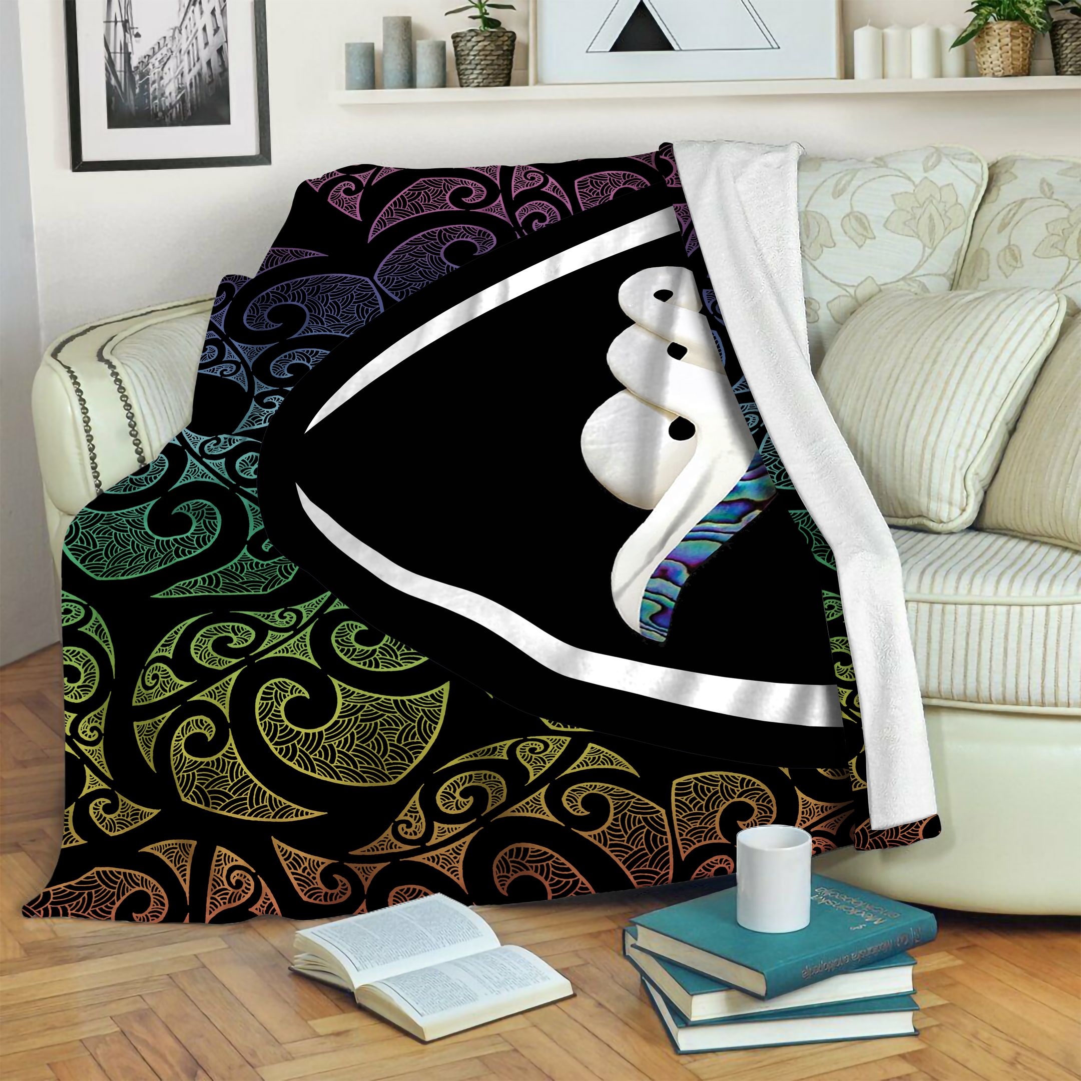 Pikorua Couple Maori Fleece Blanket