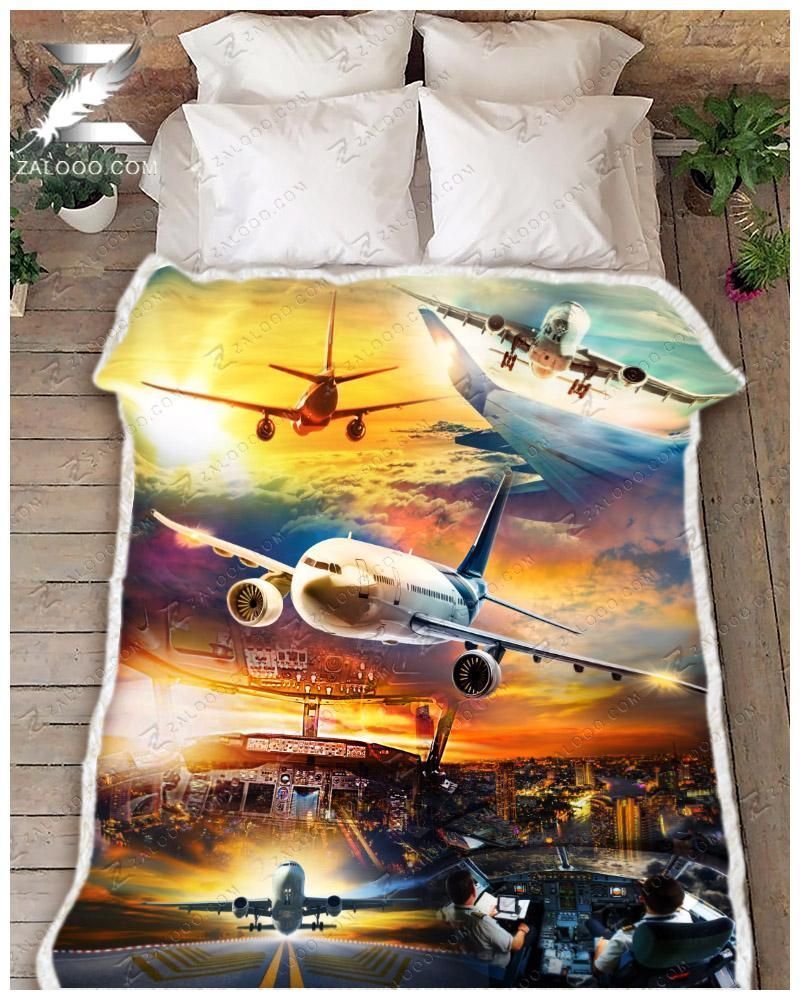 Pilot Sherpa Fleece Blanket