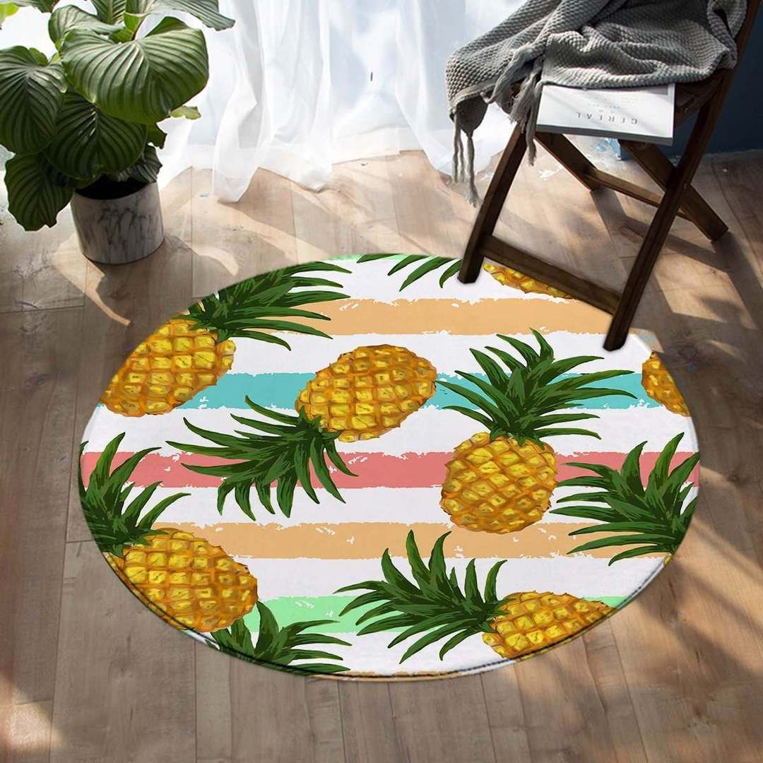 Pineapple Party Round Carpet
