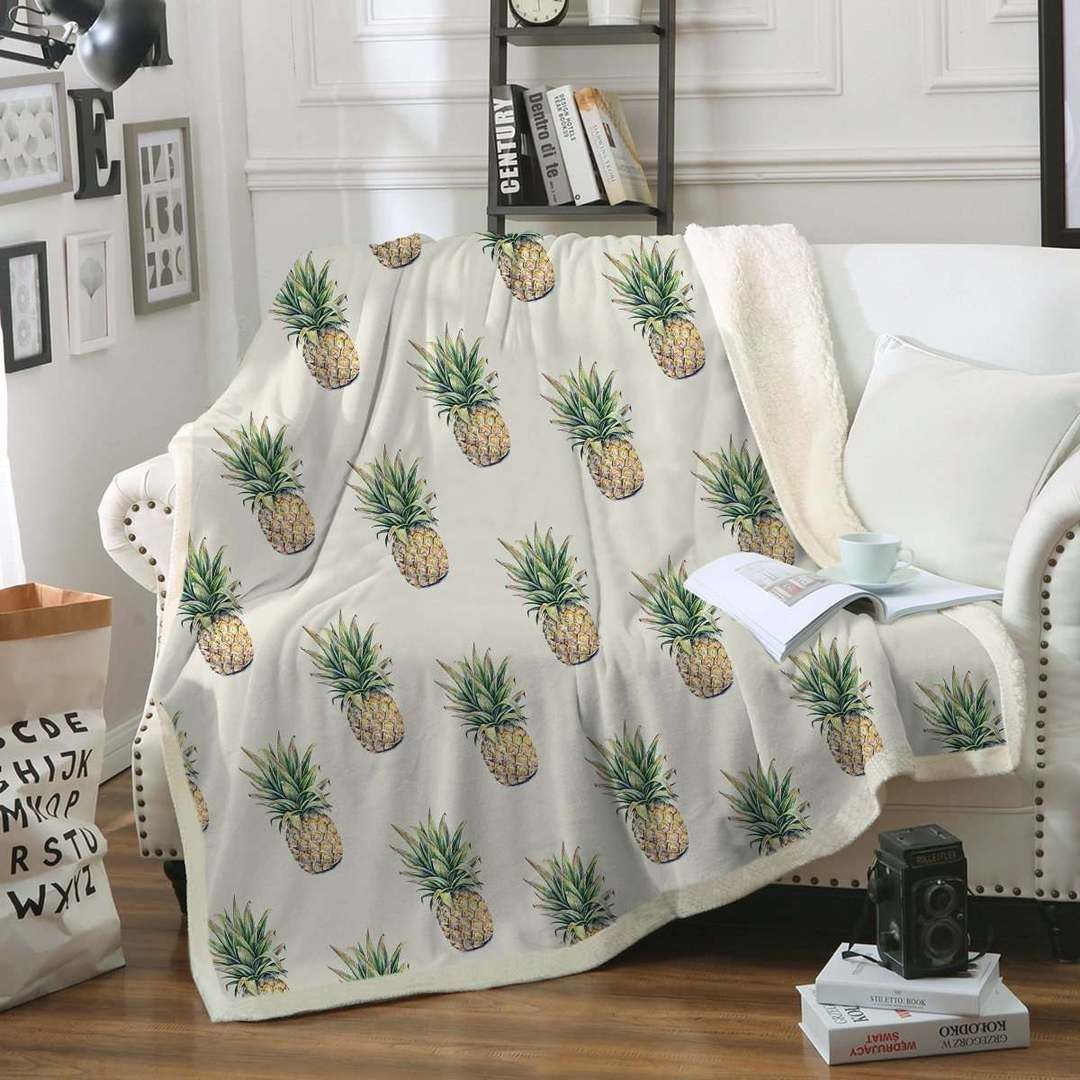 Pineapple Passion Sherpa Fleece Blanket
