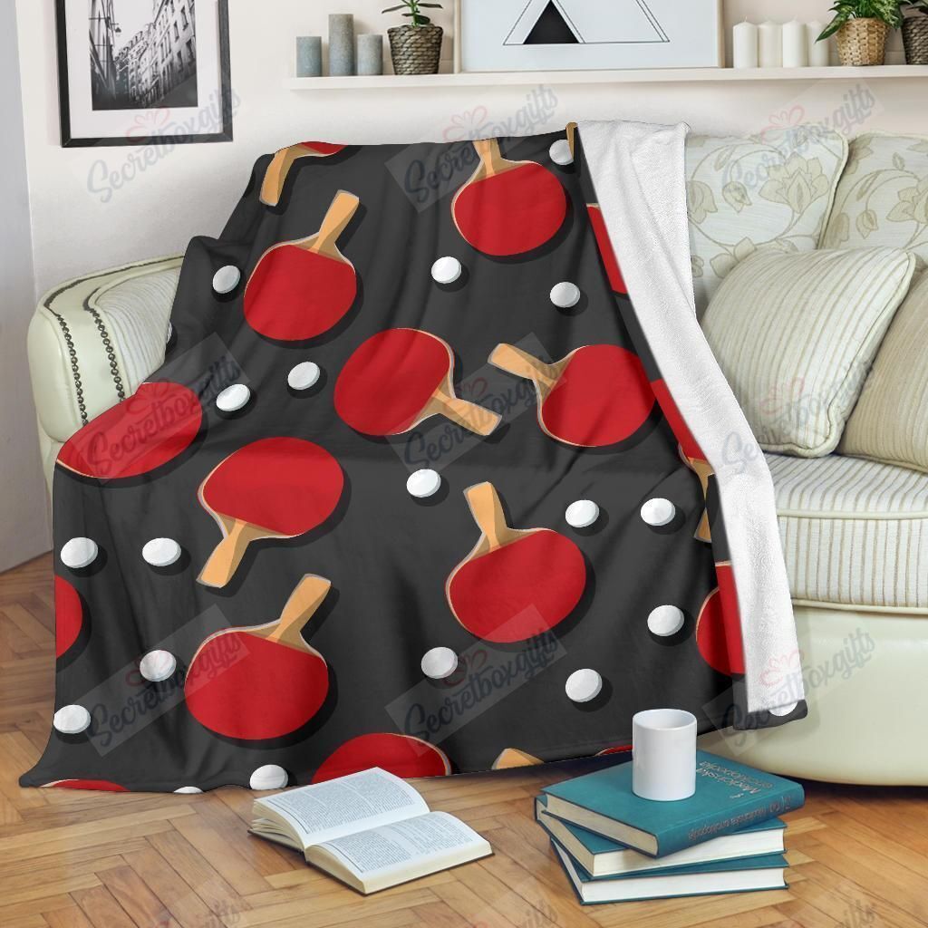 Ping Pong Pattern Fleece Blanket