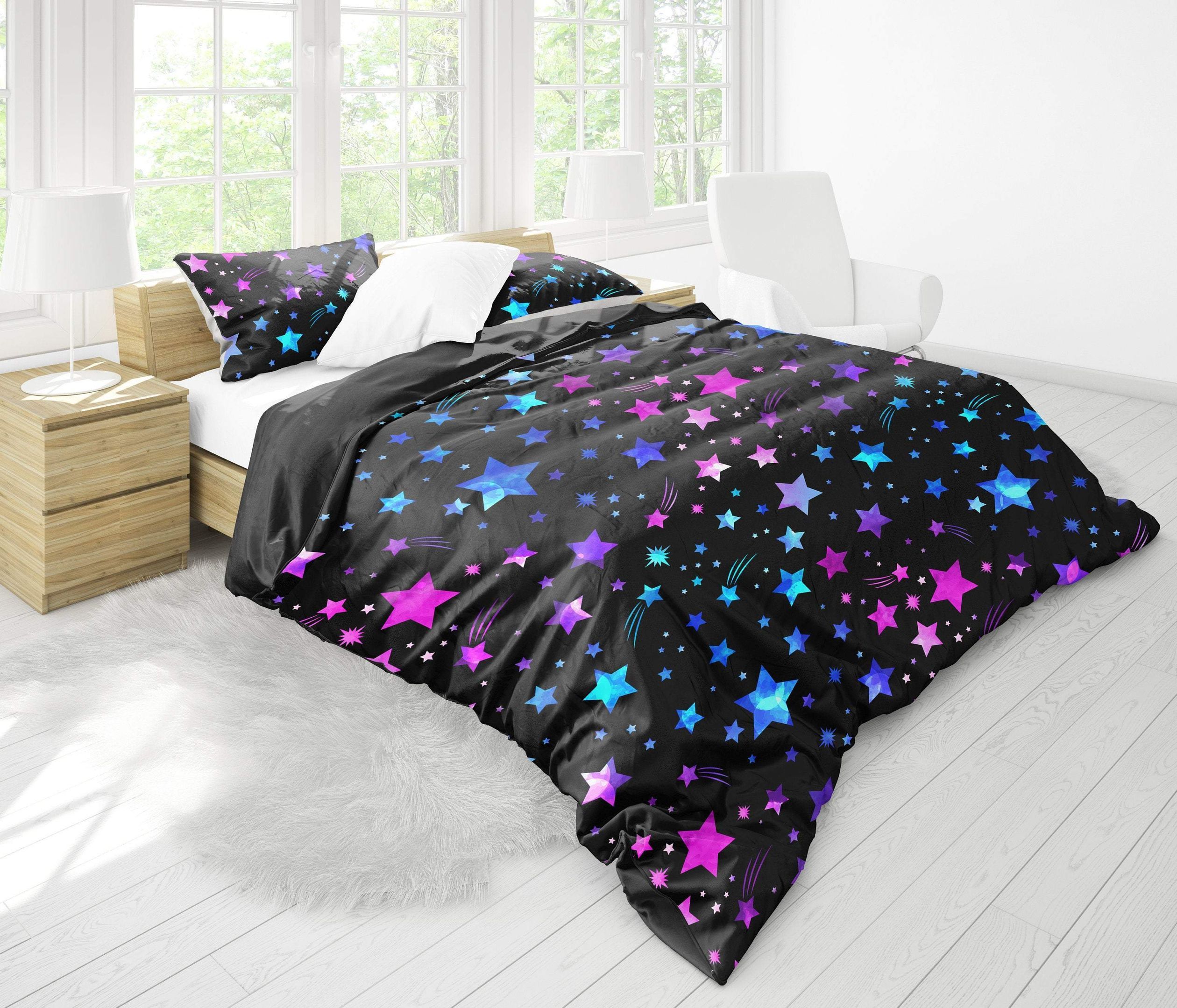 Pink And Purple Stars Bedding Set