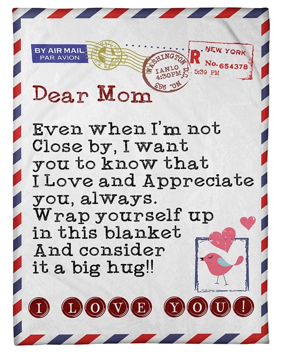 Pink Bird To Mom I Love You Fleece Blanket Fleece Blanket