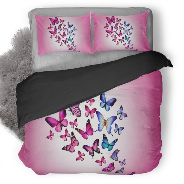 Pink Butterflies Bedding Set