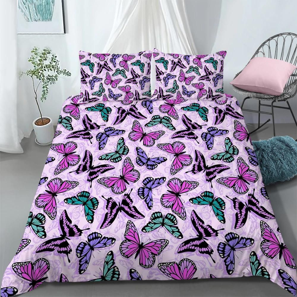 Pink Butterfly Bedding Set