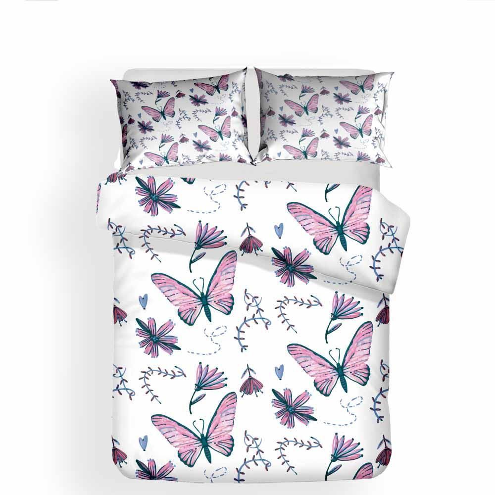 Pink Butterfly Bedding Set