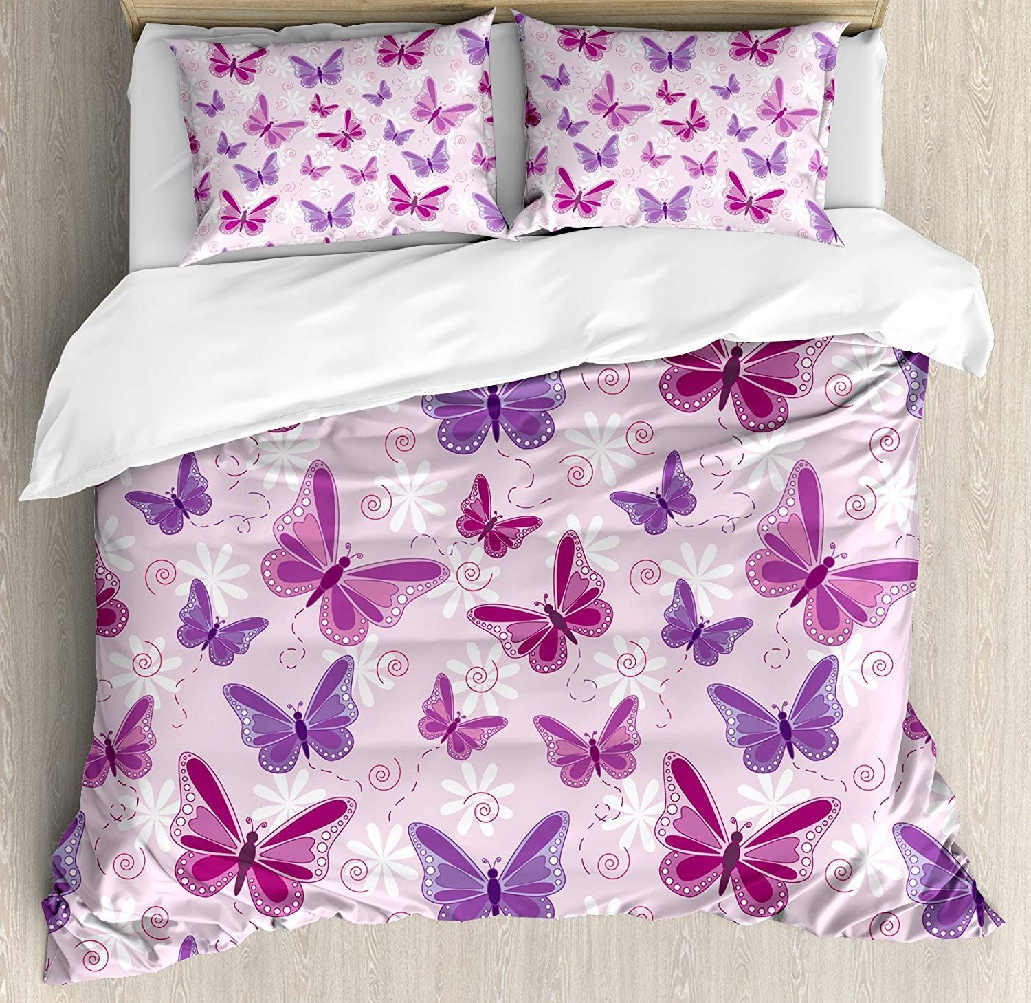 Pink Butterfly Bedding Set