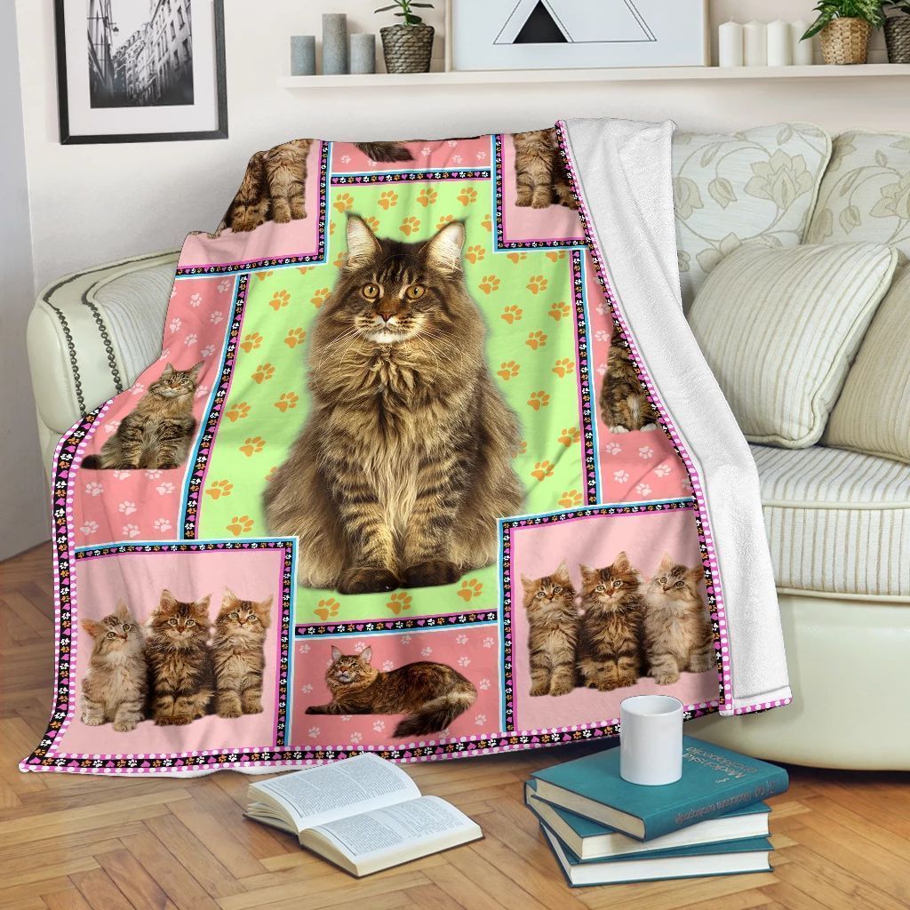 Pink Cat Sherpa Fleece Blanket