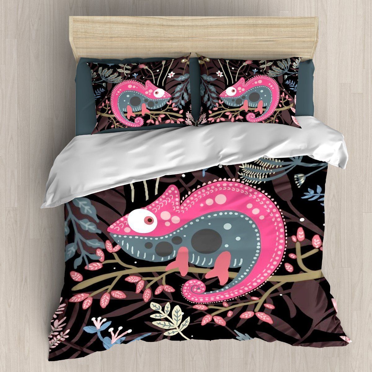 Pink Chameleon Bedding Set