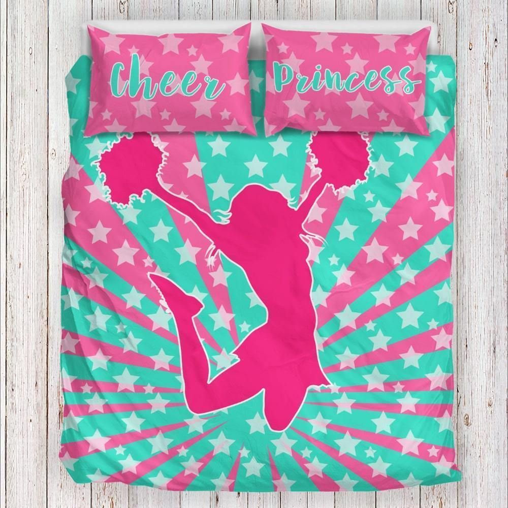 Pink Cheerleading Tie Dye Star Bedding Set