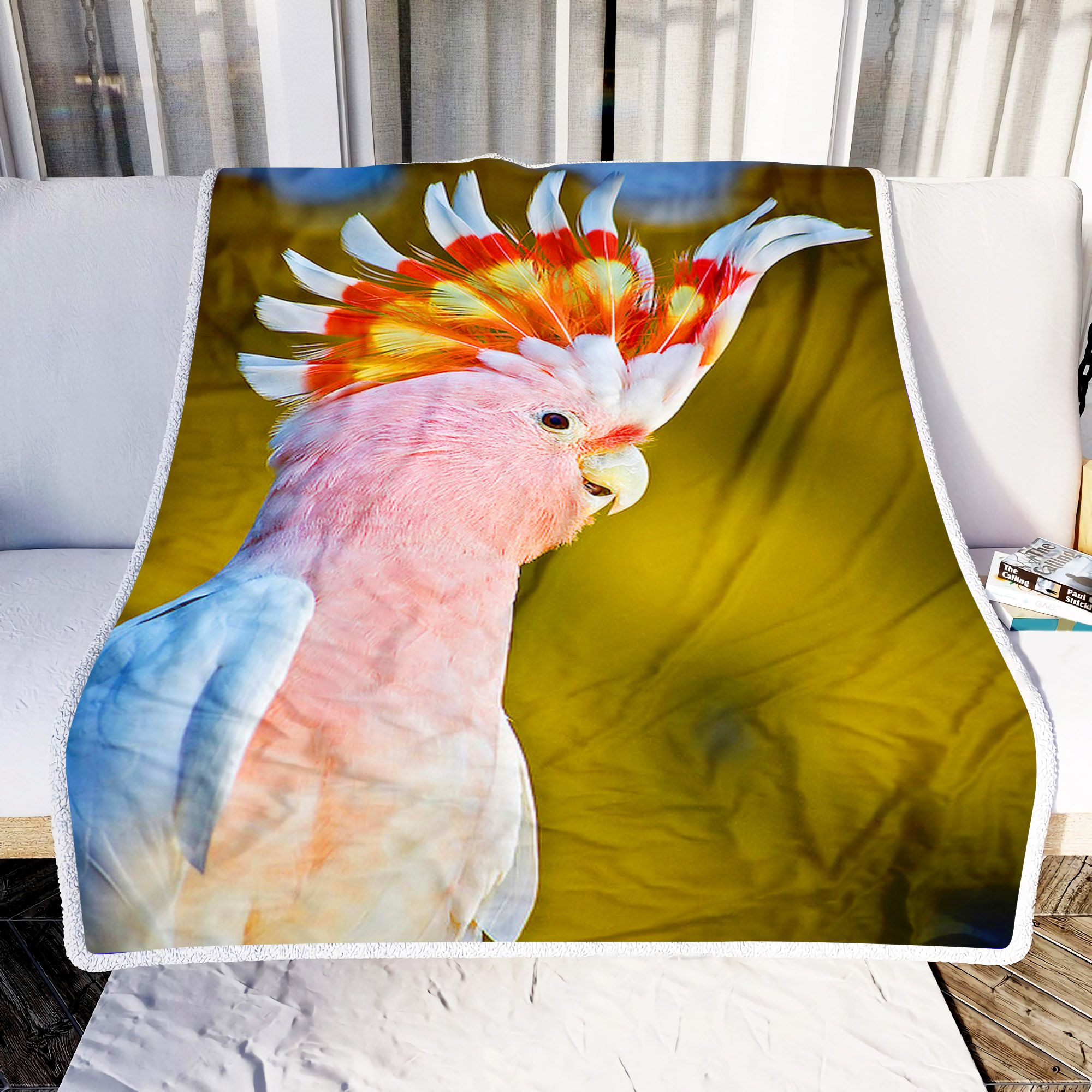 Pink Cockatoo Fleece Blanket