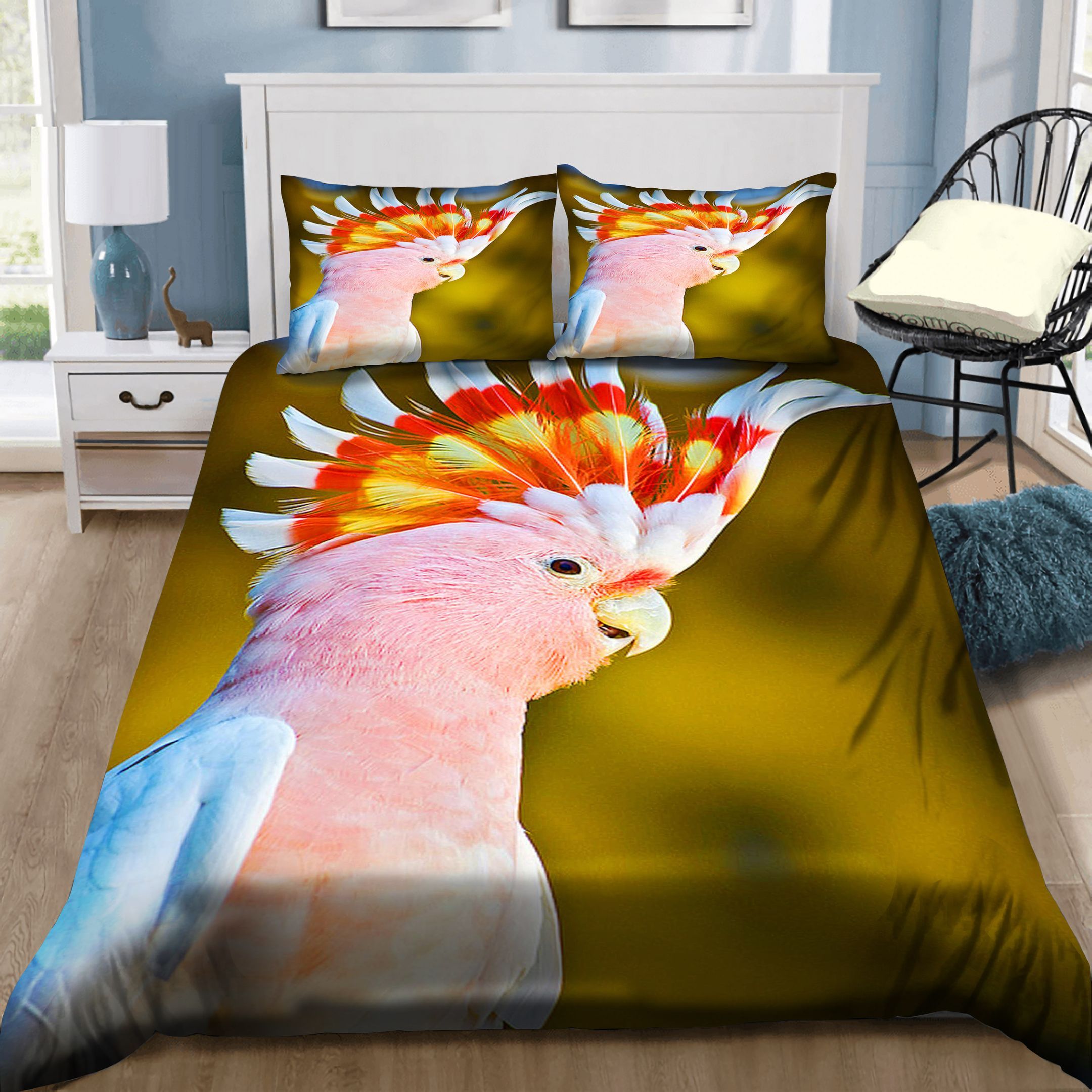 Pink Cockatoo Bedding Set
