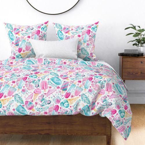 Pink Day Dreams Ice Creams Bedding Set