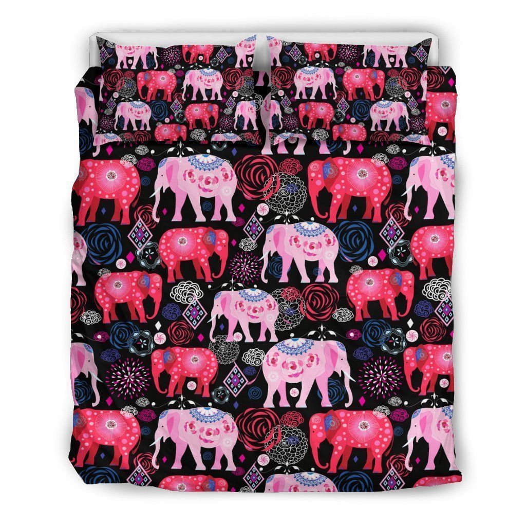 Pink Elephant Bedding Set
