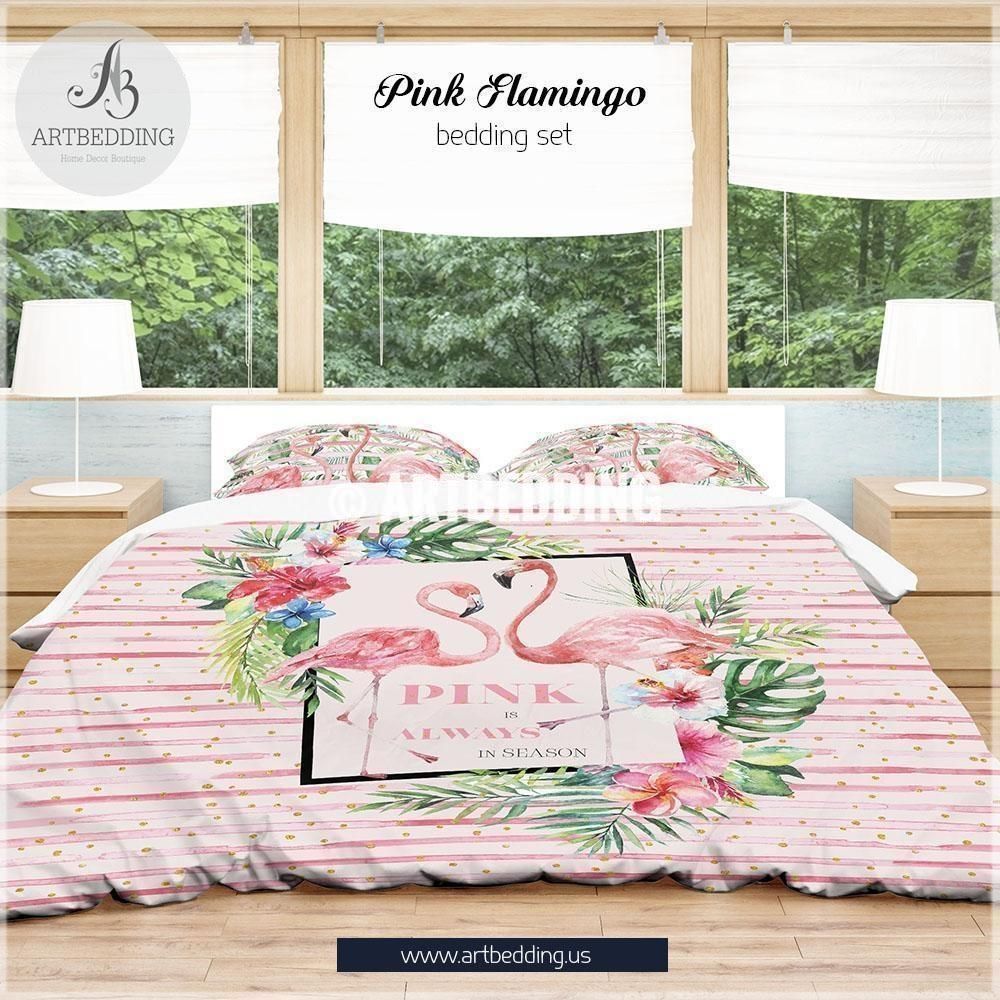 Pink Flamingo Designer Bedding Set