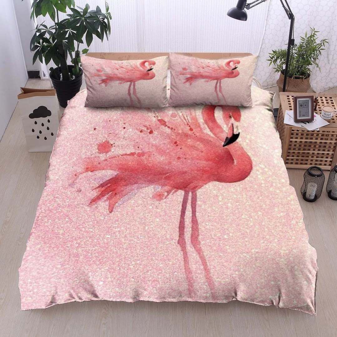 Pink Flamingo Bedding Set