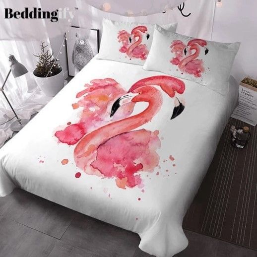 Pink Flamingo Romantic Bedding Set