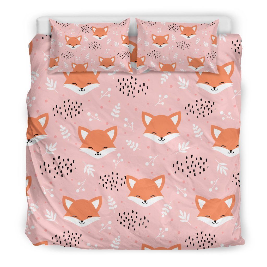 Pink Fox Bedding Set