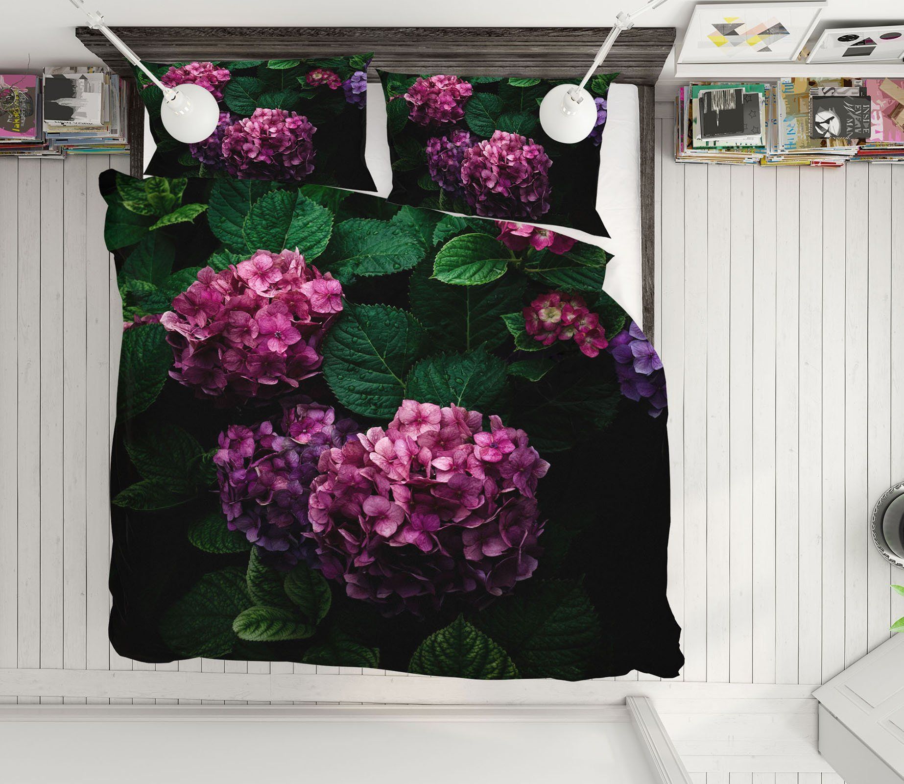 Pink Hydrangea Bedding Set