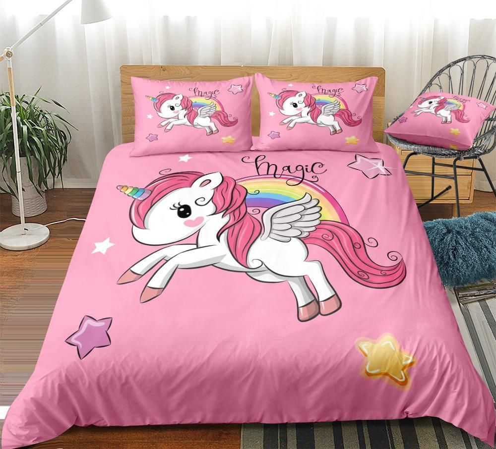 Pink Magic Unicorn Bedding Set