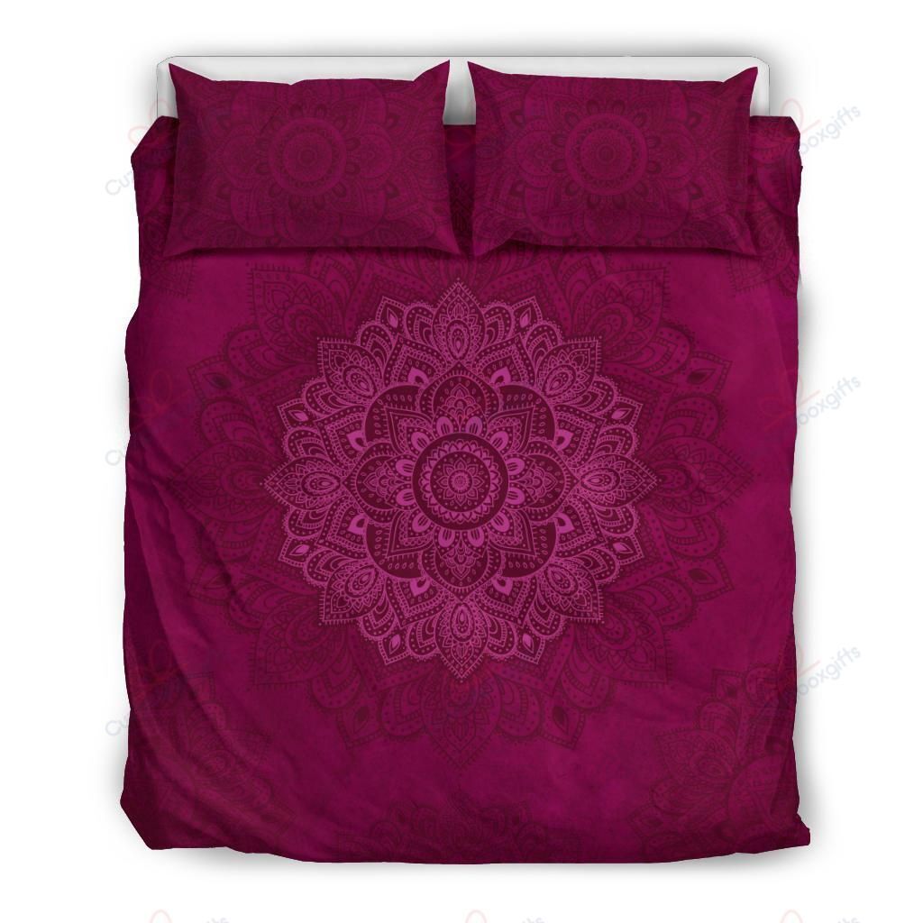 Pink Mandala Love Printed Bedding Set