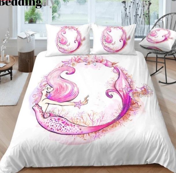 Pink Mermaid Bedding Set