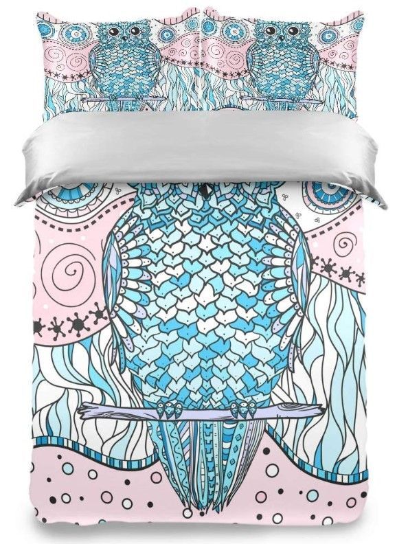 Pink Owl Bedding Set