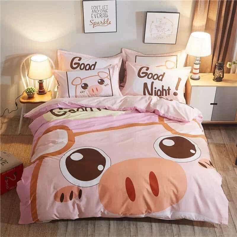 Pink Pig Bedding Set