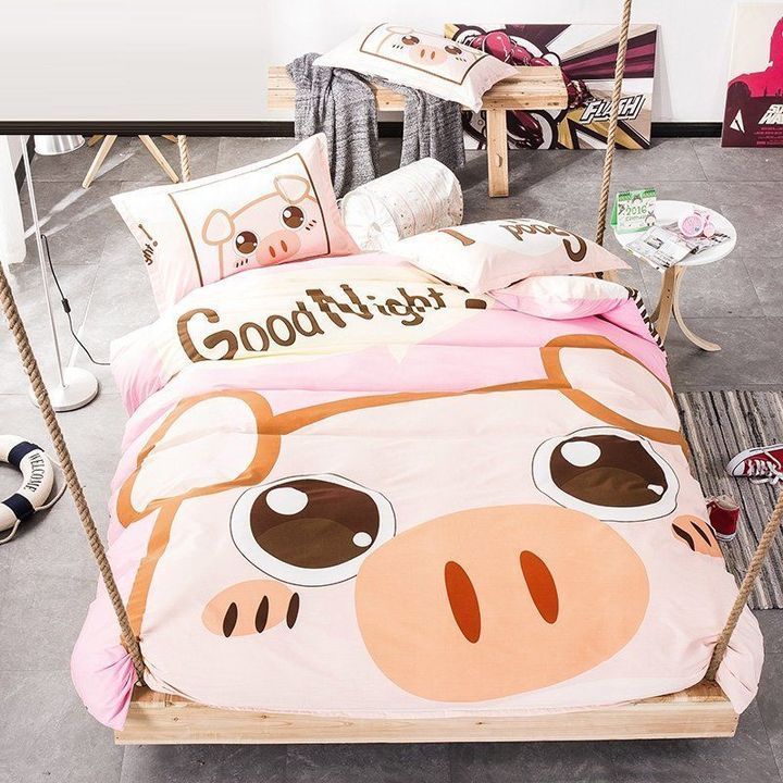 Pink Pig Bedding Set
