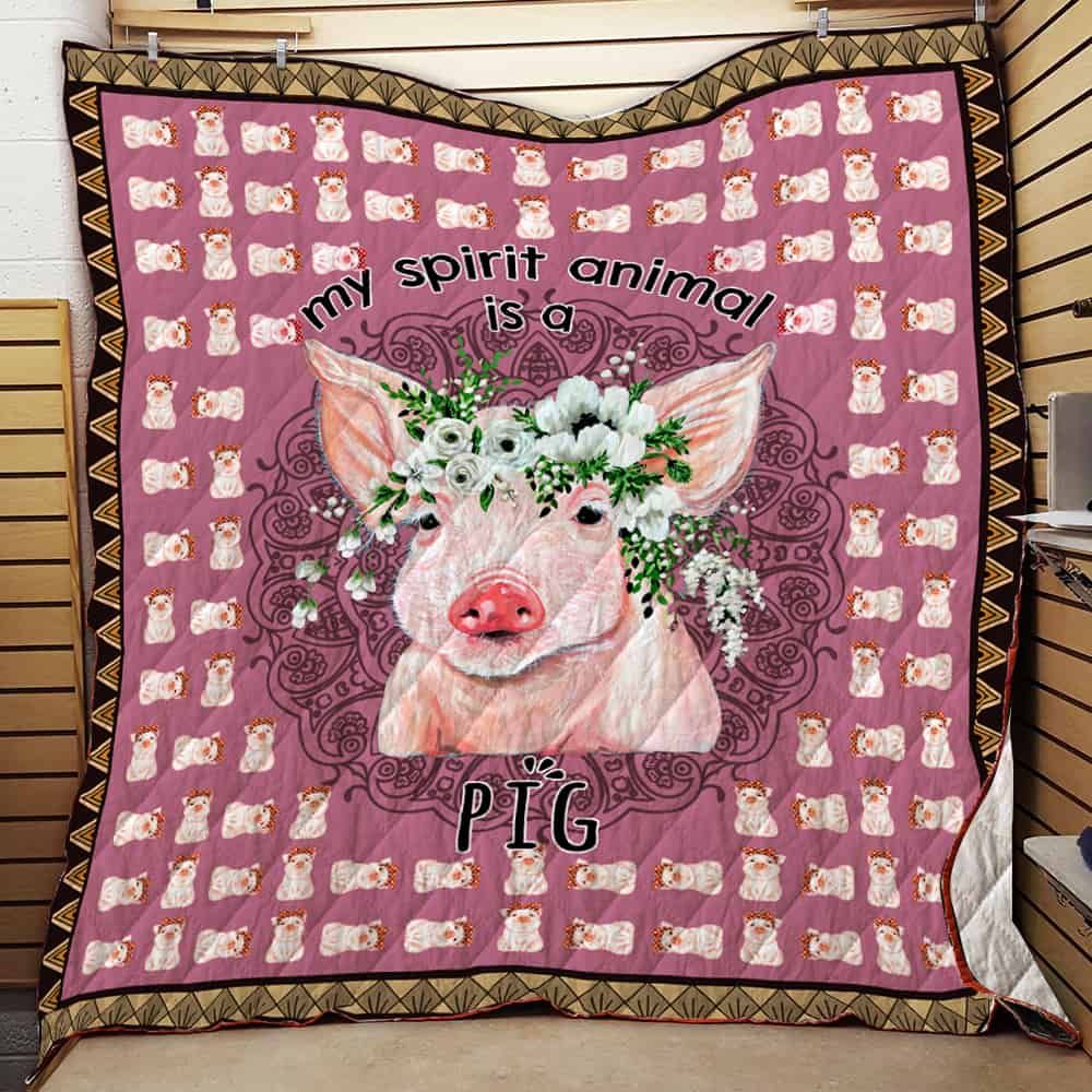 Pink Pig Quilt Blanket Q2202 01 Dhc1312330Dd