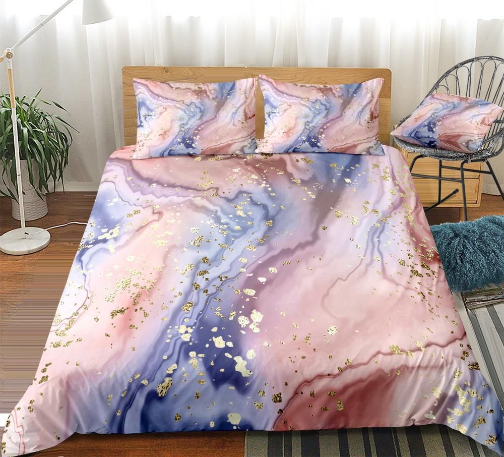 Pink Purple Quicksand Bedding Set