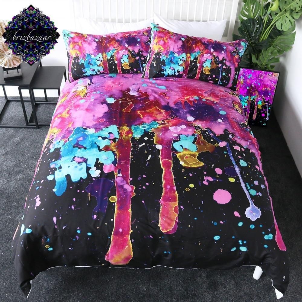 Pink Splatter Bedding Set