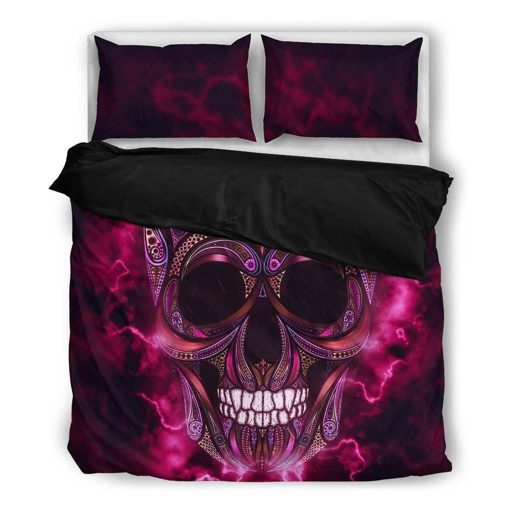Pink Sugar Skull Bedding Set