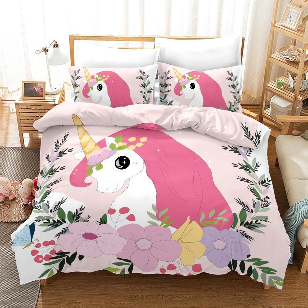Pink Unicorn Bedding Set