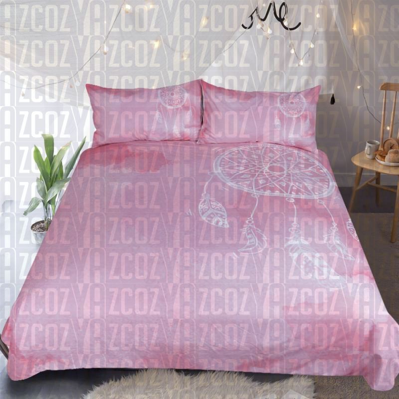 Pink Watercolour Dreamcatcher Bedding Set