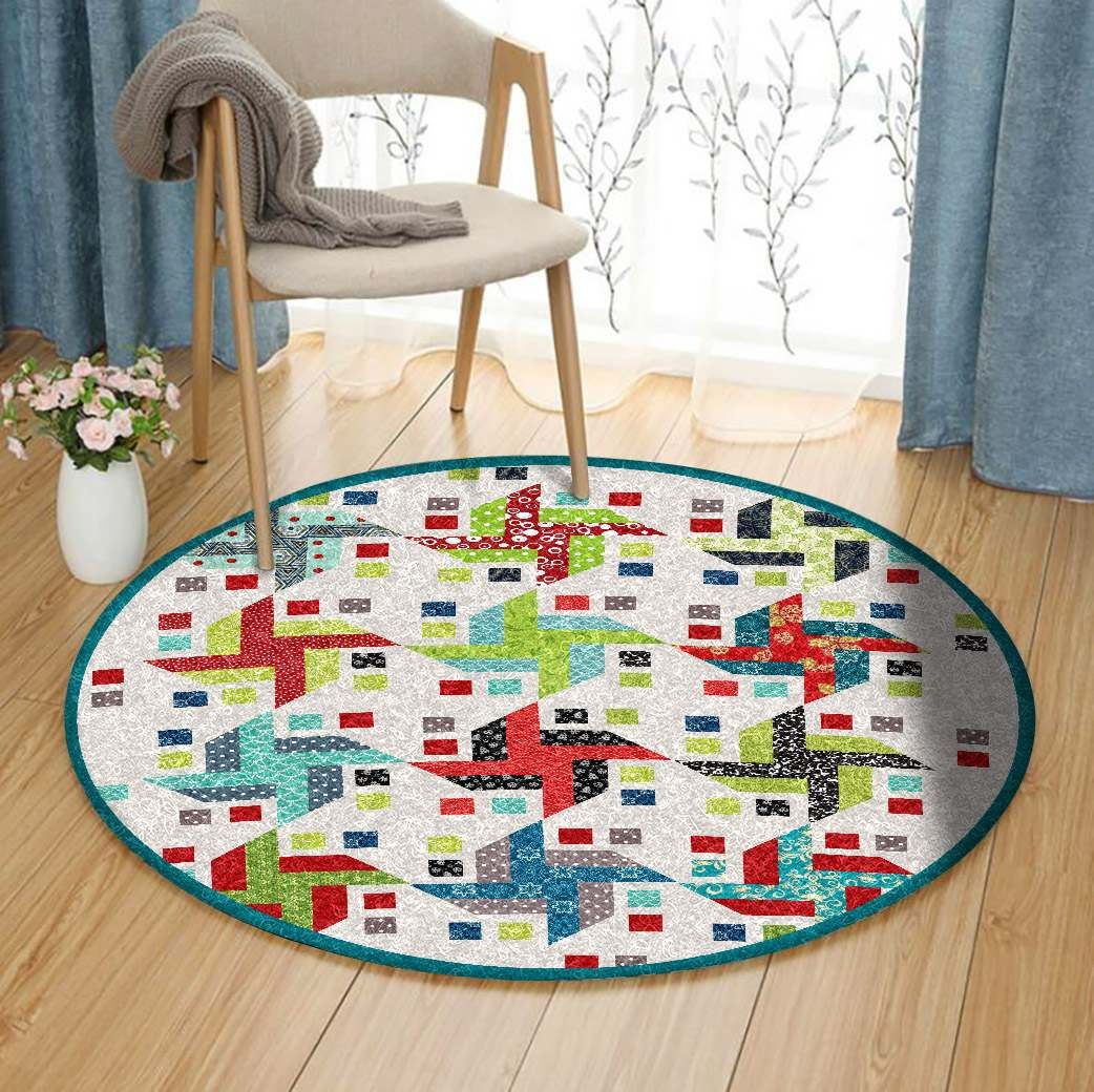 Pinwheel Round Carpet
