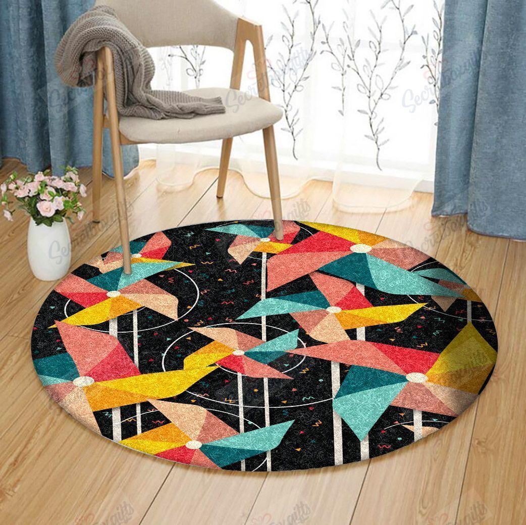 Pinwheel Round Carpet