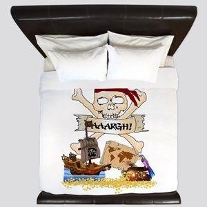 Pirate Day Icons Bedding Set
