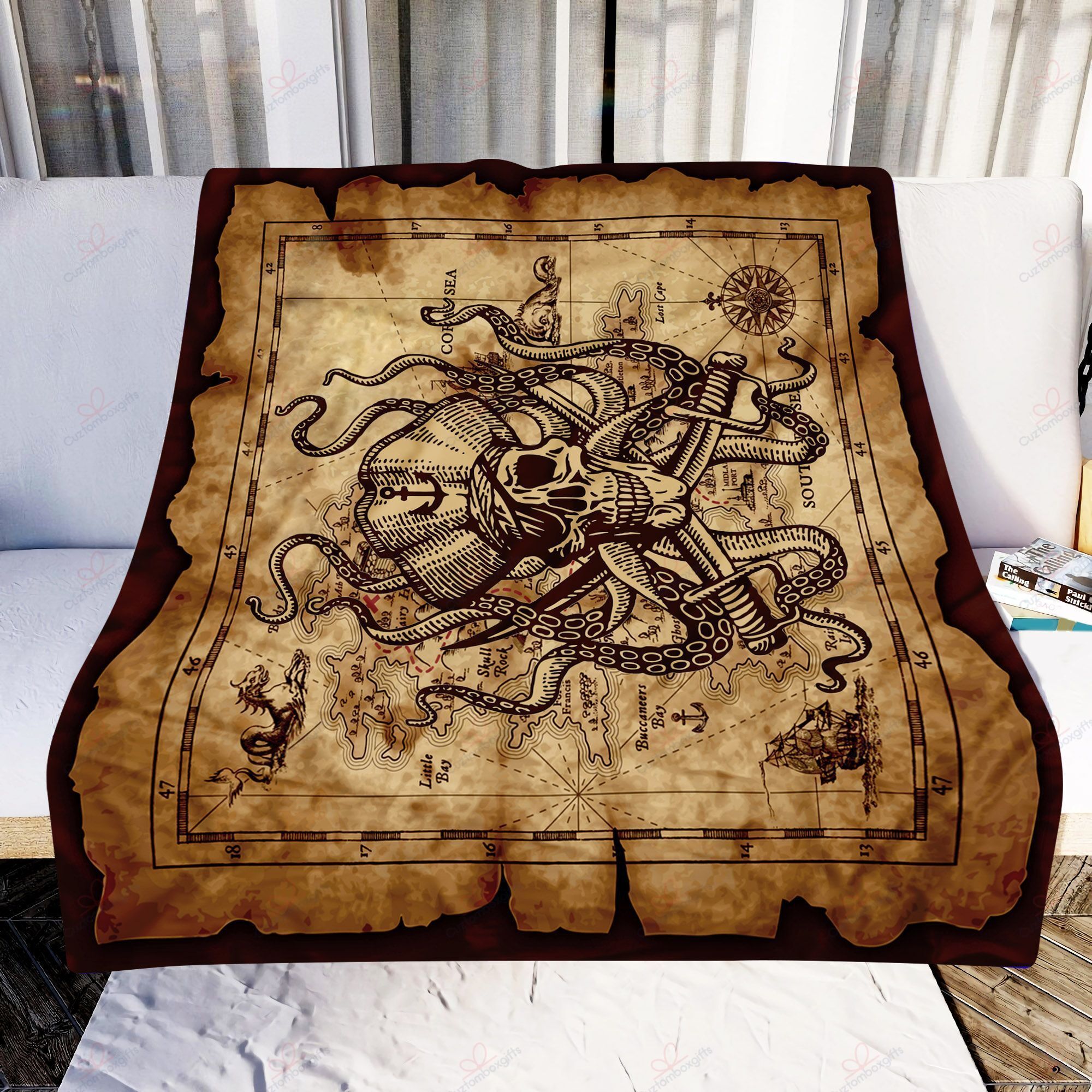 Pirate Sherpa Fleece Blanket