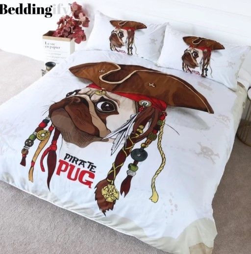 Pirate Pug Bedding Set