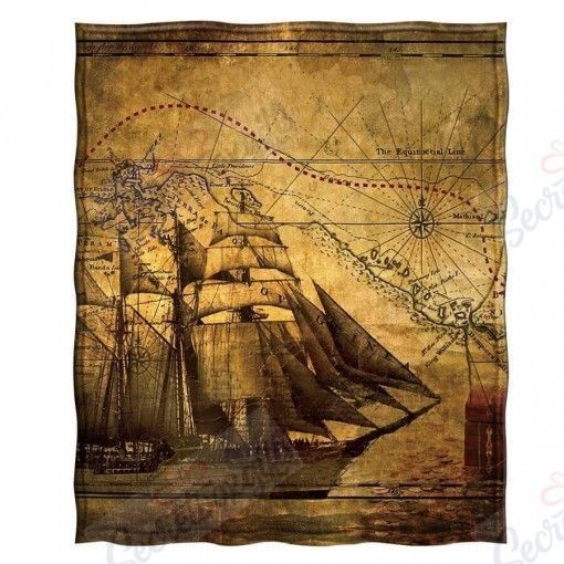 Pirate Ship Fleece Blanket