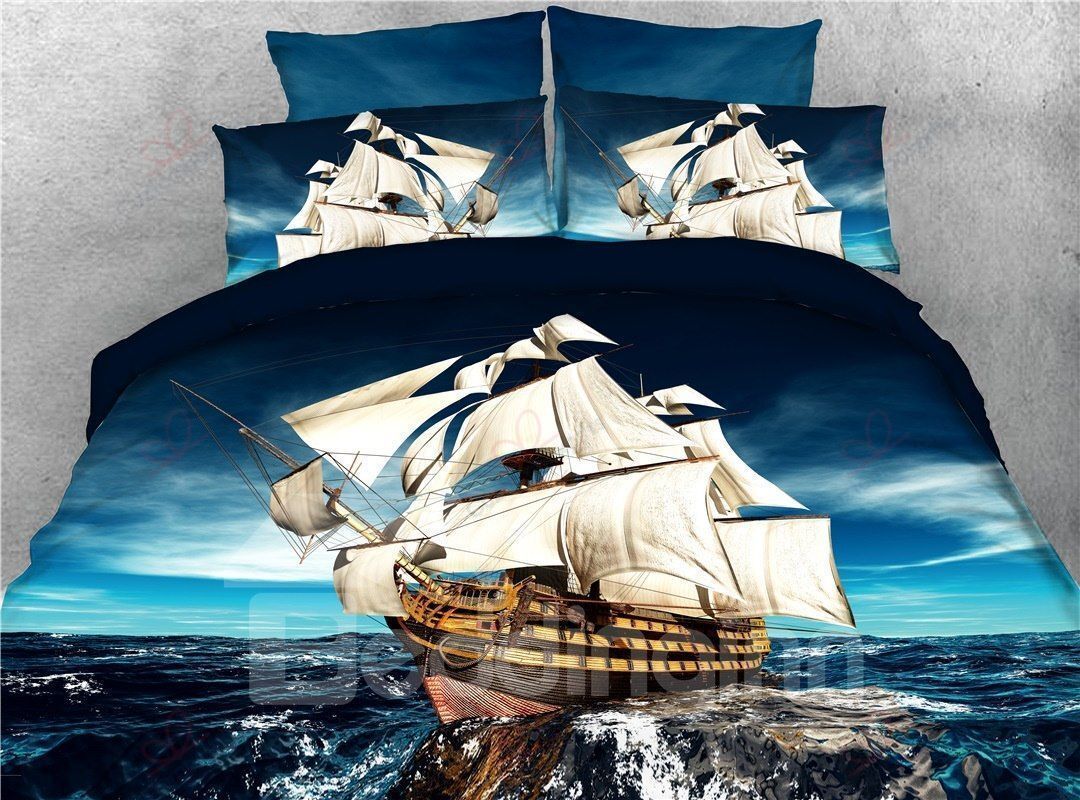 Pirate Ship Voyage Exploration Bedding Set