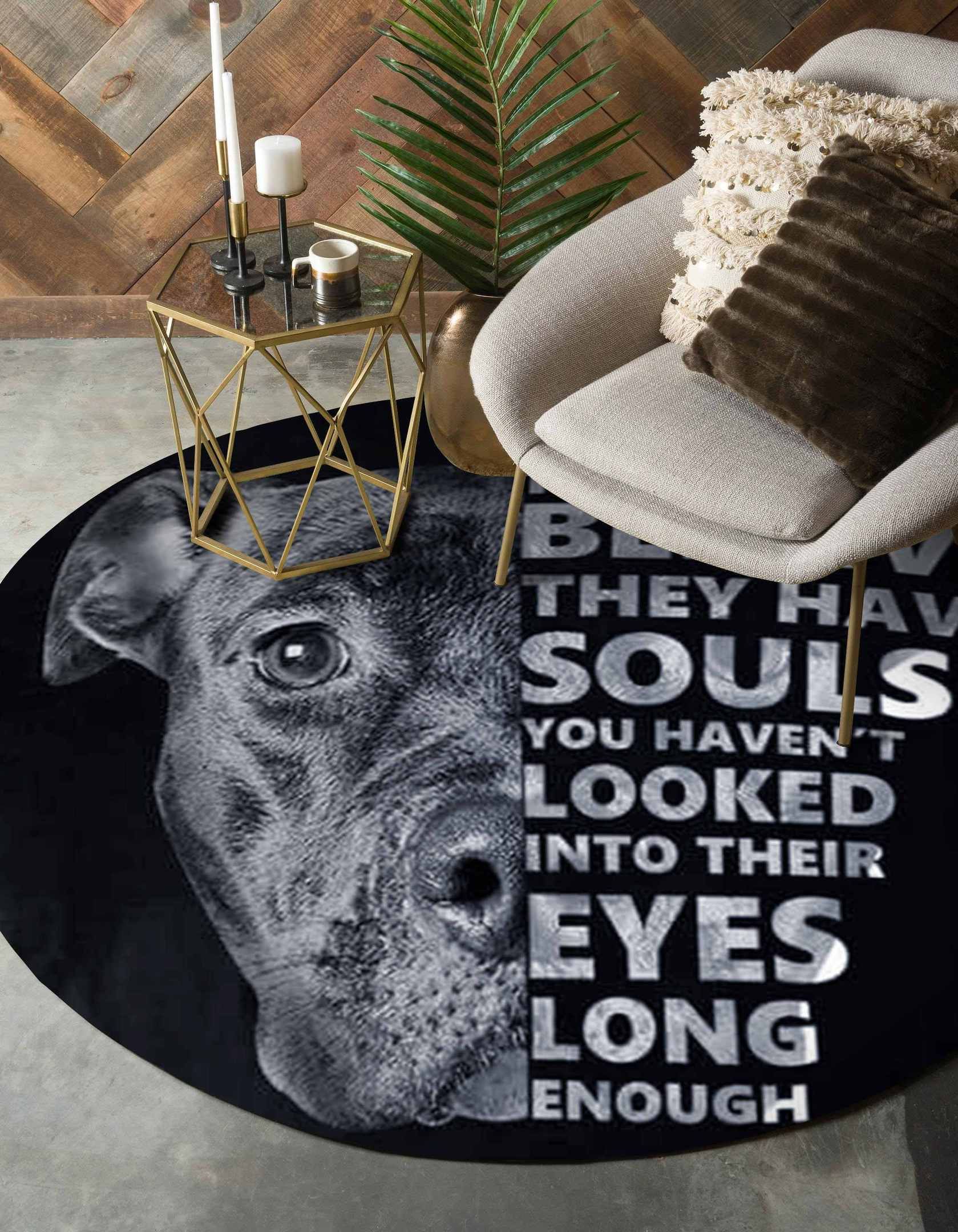 Pit Bull Round Carpet
