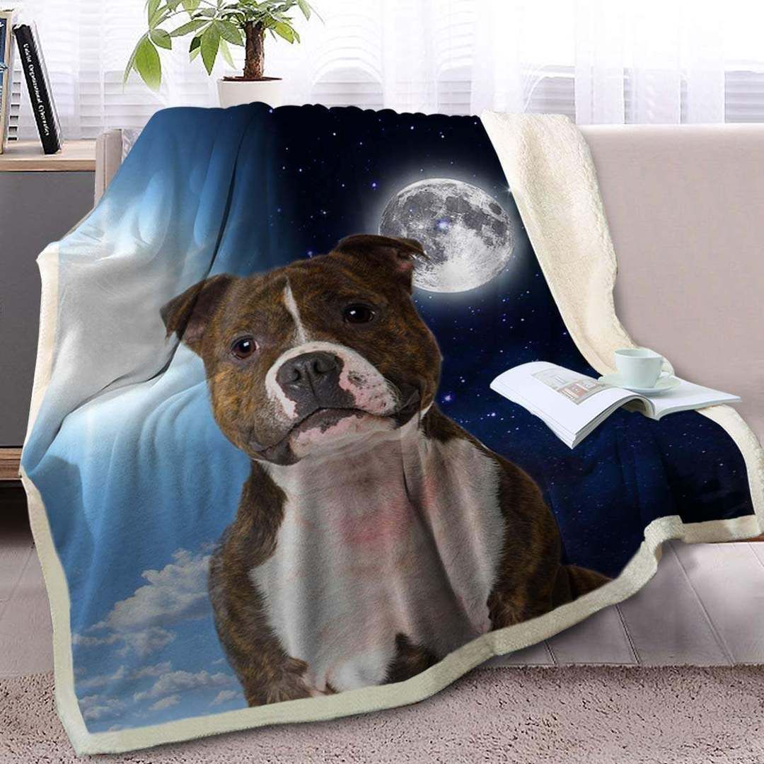 Pit Bull Sherpa Fleece Blanket