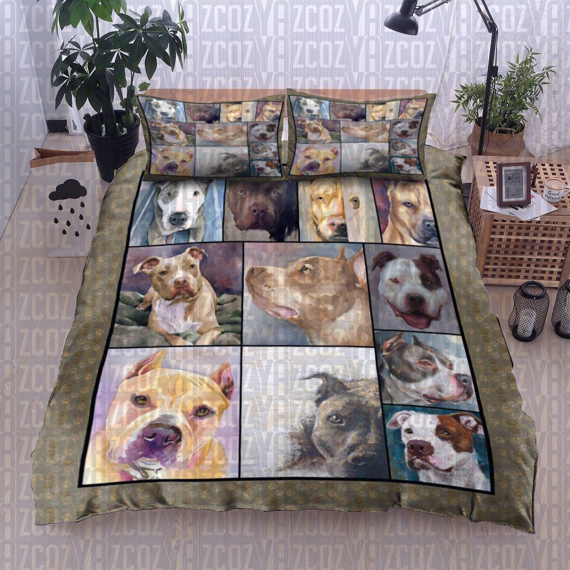 Pit Bull Dog Bedding Set