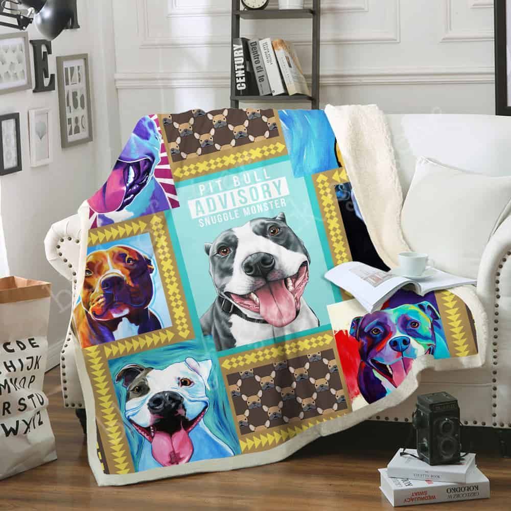 Pit bull Fleece Blanket